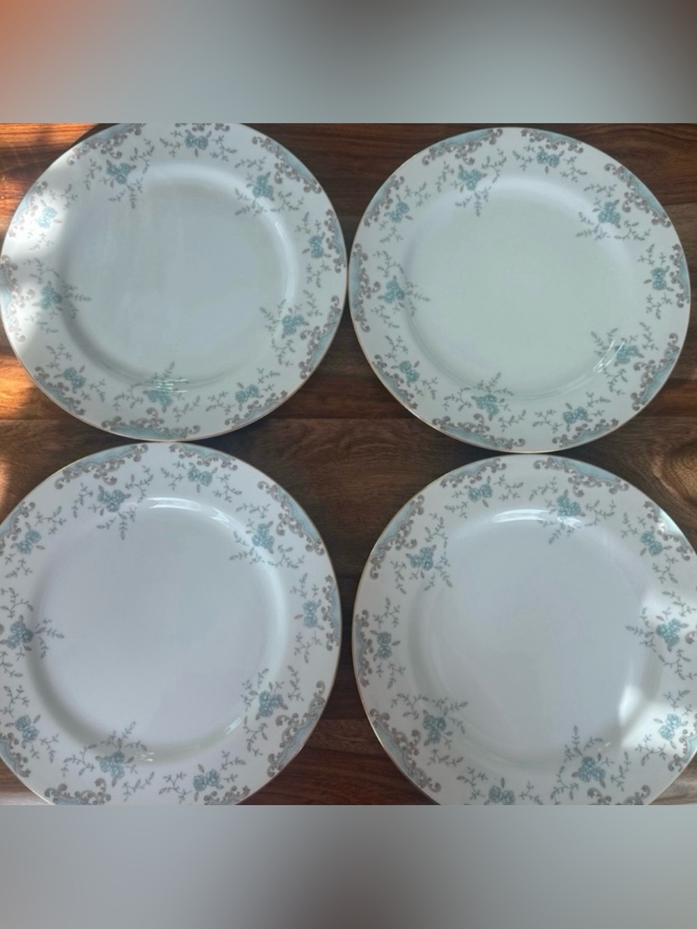 Imperial China Seville Pattern Dinner Plate total of 4 shabby chic cottagecore